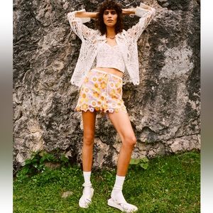 Zara Crochet Mini Skirt